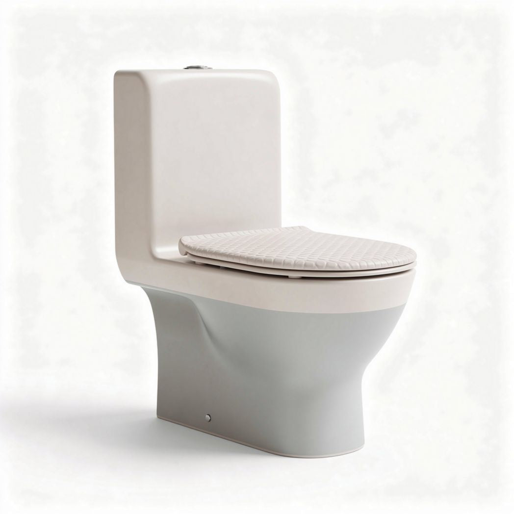 Toilette compacte en céramique avec abattant en mousse 75 x 40 x 70cm