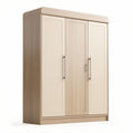 Armoire en bois clair avec portes à lames 120 x 60 x 180cm