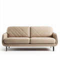 Canapé en tissu beige dimensions 190 x 80 x 85 cm pour salon moderne