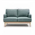 Canapé en tissu vert en bois de frêne 150 x 80 x 80cm pour intérieur moderne